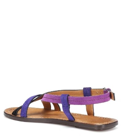 Shop Isabel Marant Jalmee Suede Sandals In Purple