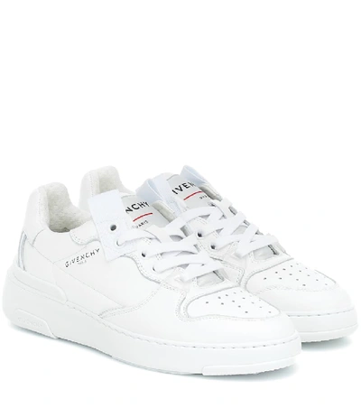 Shop Givenchy Wing Low Leather Sneakers In White