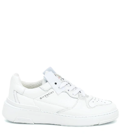 Shop Givenchy Wing Low Leather Sneakers In White