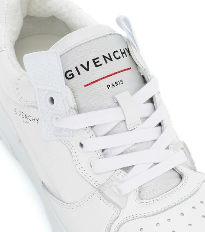 Shop Givenchy Wing Low Leather Sneakers In White