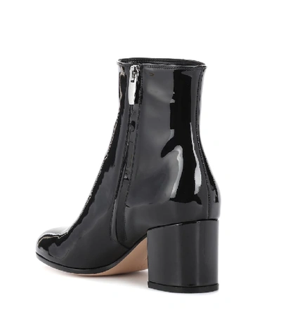 Shop Gianvito Rossi Patent Leather Ankle Boots In Black