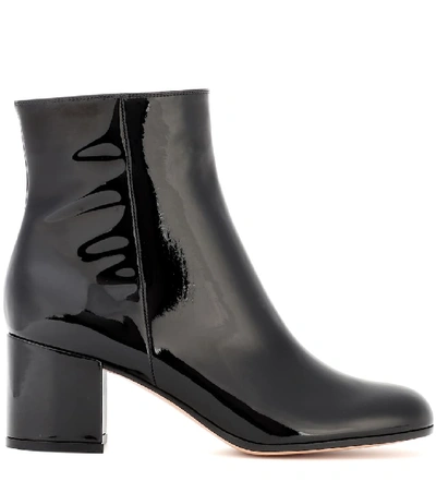 Shop Gianvito Rossi Patent Leather Ankle Boots In Black