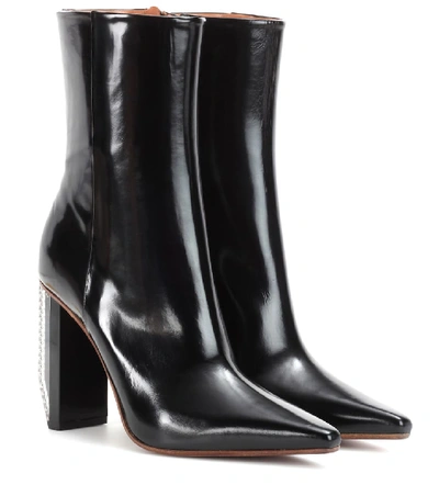 Shop Vetements Leather Ankle Boots In Black