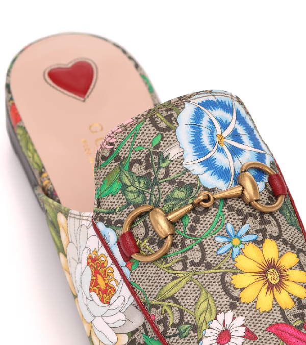 gucci princetown floral mules