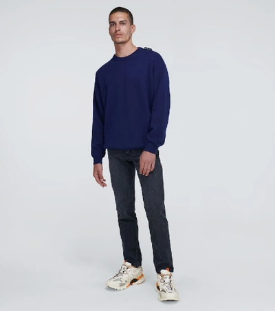 Balenciaga Multicolor Mesh And Rubber Track Sneakers In White
