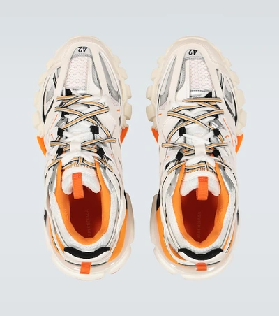 Balenciaga Multicolor Mesh And Rubber Track Sneakers In White