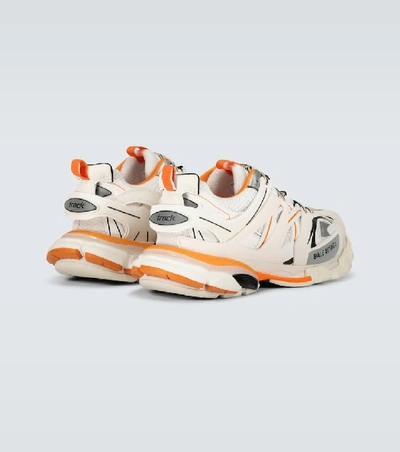Balenciaga Multicolor Mesh And Rubber Track Sneakers In White