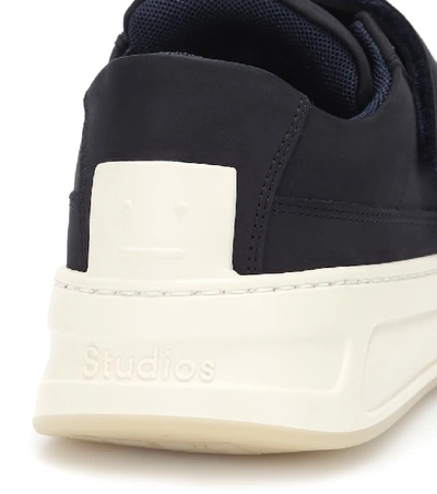 Shop Acne Studios Steffey Nubuck Sneakers In Black