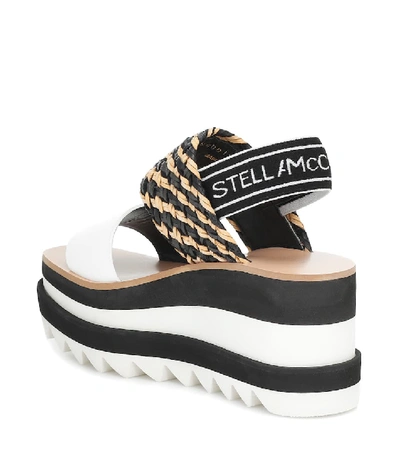 Shop Stella Mccartney Woven Platform Sandals In Multicoloured