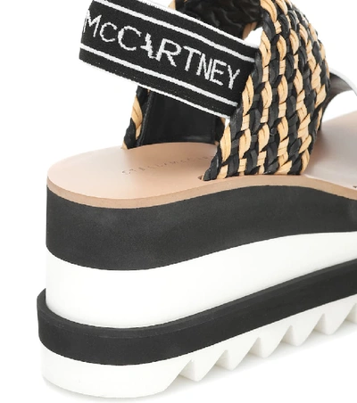 Shop Stella Mccartney Woven Platform Sandals In Multicoloured