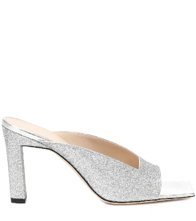 Shop Wandler Isa Glitter Sandals In Silver