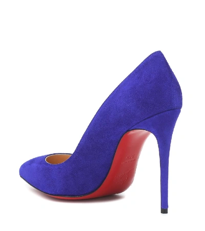 Shop Christian Louboutin Pigalle Follies 100 Suede Pumps In Purple