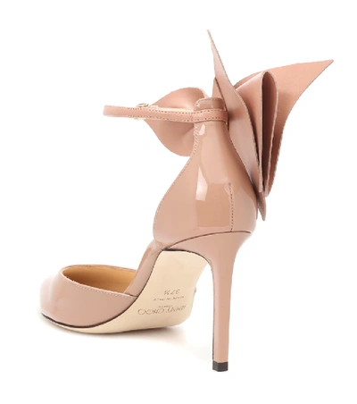 Shop Jimmy Choo Kelley 85 Patent Leather Pumps In Pink