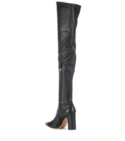 Shop Valentino Over-the-knee Leather Boots In Black