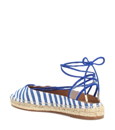 Shop Aquazzura Minimalist Canvas Espadrilles In Blue