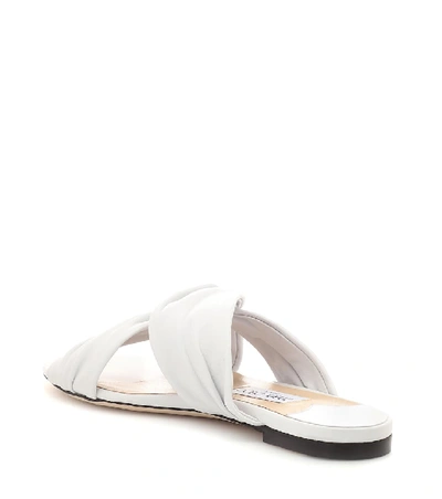 Shop Jimmy Choo Lela Leather Slides In White