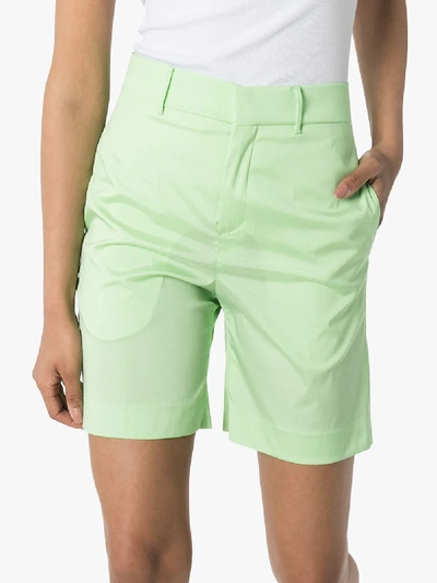 Shop Bernadette Emma Taffeta Shorts In Green