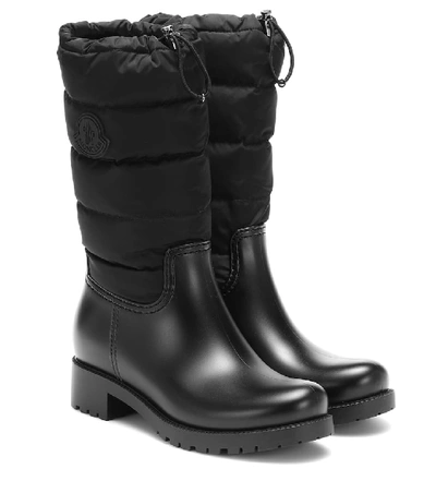 Shop Moncler Ginette Rubber Boots In Black