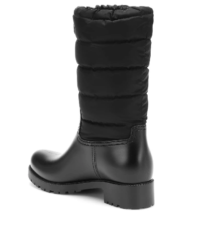 Shop Moncler Ginette Rubber Boots In Black