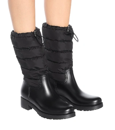 Shop Moncler Ginette Rubber Boots In Black