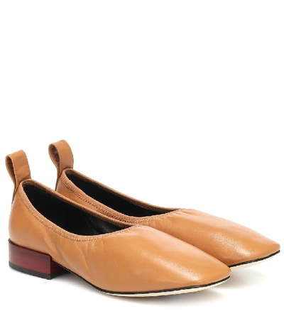 Shop Loewe Leather Pumps In Brown