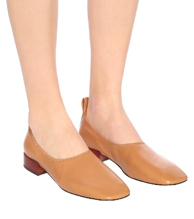 Shop Loewe Leather Pumps In Brown