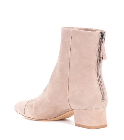 Shop Alexandre Birman Suede Ankle Boots In Neutrals