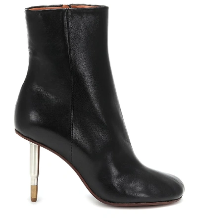 Shop Vetements Leather Ankle Boots In Black