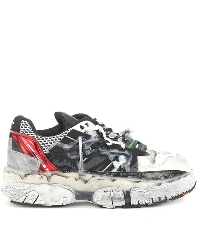 Shop Maison Margiela Fusion Leather Sneakers In Multicoloured