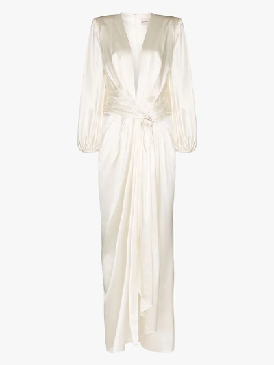 Shop Alexandre Vauthier Abendkleid Mit Gürtel In White