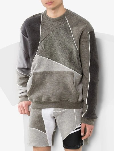 Shop Ahluwalia Studio Sweatshirt Im Patchwork-look In Grey