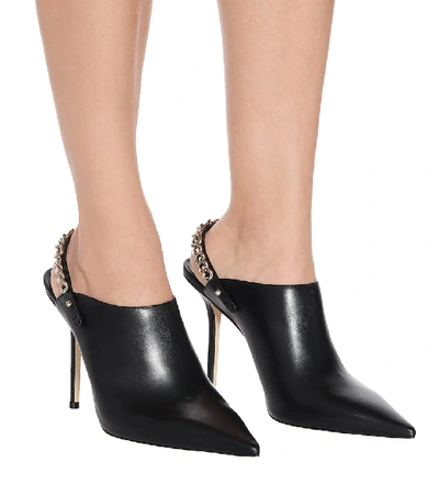 Shop Jimmy Choo Lexx 100 Leather Mules In Black