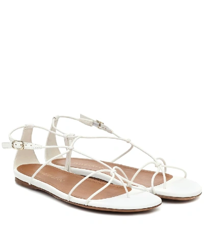 Shop Zimmermann Leather Sandals In White