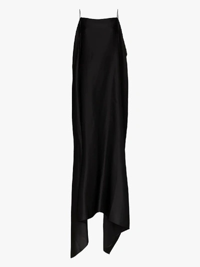 Shop Bernadette Meredith Silk Gown In Black