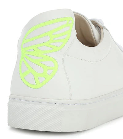 Shop Sophia Webster Butterfly Leather Sneakers In White