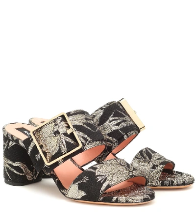 Shop Rochas Brocade Sandals In Multicoloured