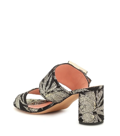 Shop Rochas Brocade Sandals In Multicoloured