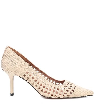 Shop Souliers Martinez Baleares Leather Pumps In Beige