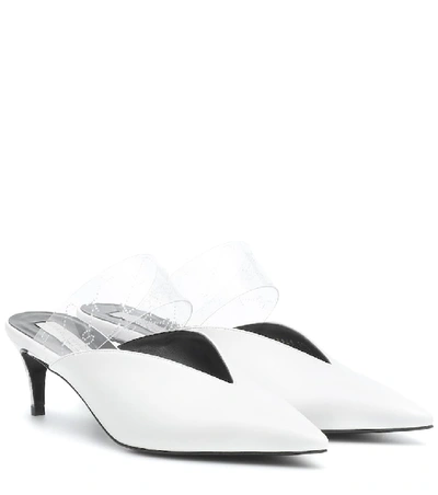 Shop Stella Mccartney Monogram Mules In White