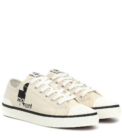 Shop Isabel Marant Binkoo Canvas Low-top Sneakers In Beige