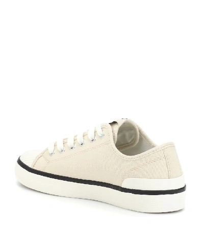 Shop Isabel Marant Binkoo Canvas Low-top Sneakers In Beige