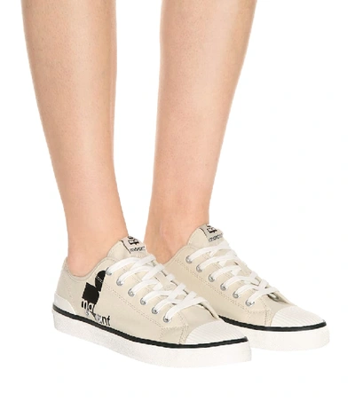 Shop Isabel Marant Binkoo Canvas Low-top Sneakers In Beige