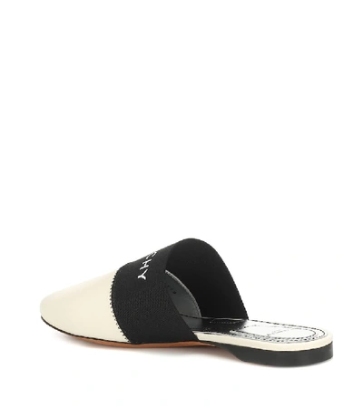 Shop Givenchy Bedford Leather Slippers In Beige