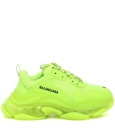 Shop Balenciaga Triple S Sneakers In Yellow