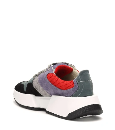 Shop Mm6 Maison Margiela Suede Sneakers In Multicoloured