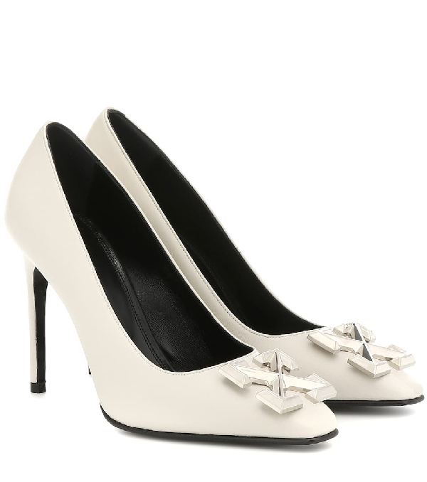 off white white heels