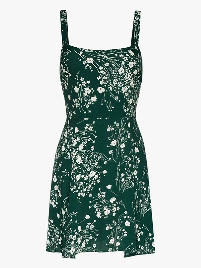 Shop Reformation 'tempest' Kleid Mit Blumen-print In Green