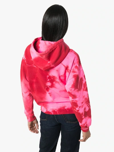 Shop Ashley Williams Tie-dye Slogan Hoodie In Pink