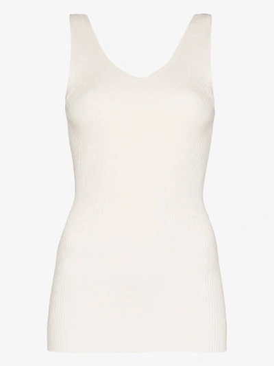 Shop Totême Nice Ribbed Vest Top In Neutrals