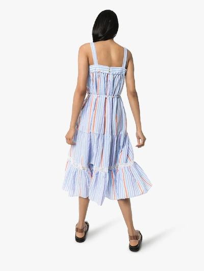 Shop Lemlem Bahiri Sweepy Striped Dress In Blue